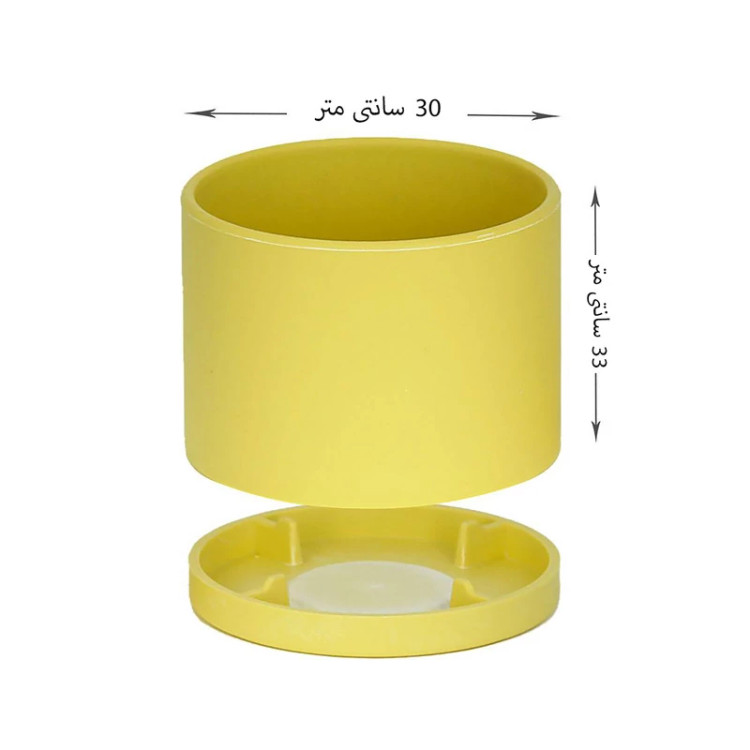 گلدان دکوری طرح استوانه مدل مهرنی 30-103 مجموعه 2 عددی