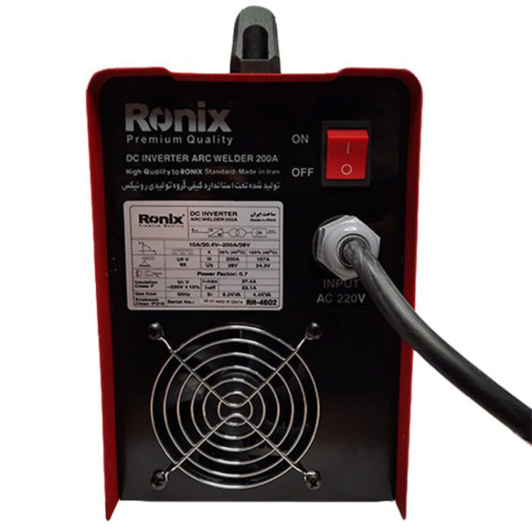 اینورتر جوشکاری 200 آمپر رونیکس مدل RON-4602